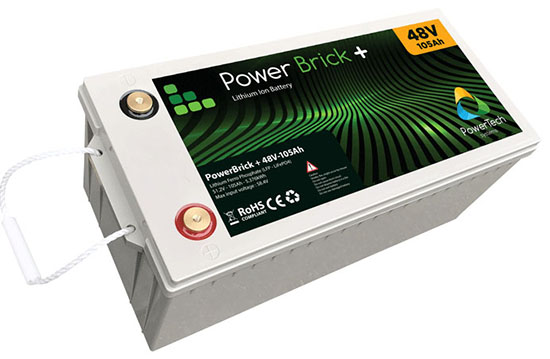 La batterie Lithium PowerBrick+ 48V 105Ah de la société Power Tech Systems
