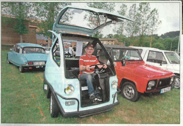 Philippe LACOMBLEZ est venu spécialement de l'Essone pour présenter une rare Citadine électrique, immatreiculée et fabriquée en 1972 par les ACL. Philippe LACOMBLEZ est venu spécialement de l'Essone pour présenter une rare Citadine électrique, immatreiculée et fabriquée en 1972 par les ACL.