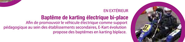 Baptême gratuit de kart électrique biplace lors de la Fête de la Science de Tours 2015