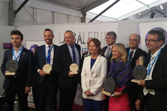 COP21 - Six industriels (et un chef) primés par la COP21