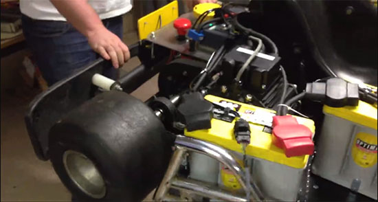 Premier test du moteur du Kart Electrique