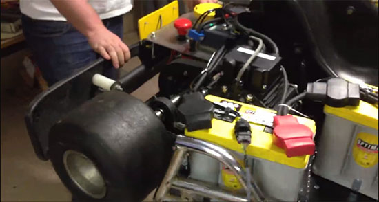 Premier test du moteur du Kart Electrique Premier test du moteur du Kart Electrique