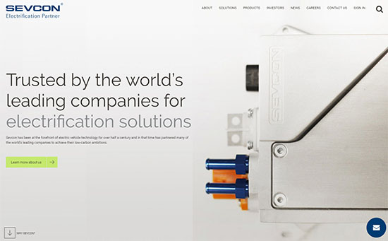 Le site web de la société SEVCON fait peau neuve