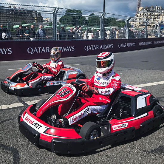 Le Birel ART E-Kart en vedette à Paris avec la Formule E