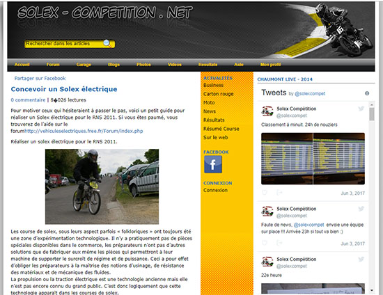 Solex-Competition.net - Concevoir un Solex électrique Solex-Competition.net - Concevoir un Solex électrique
