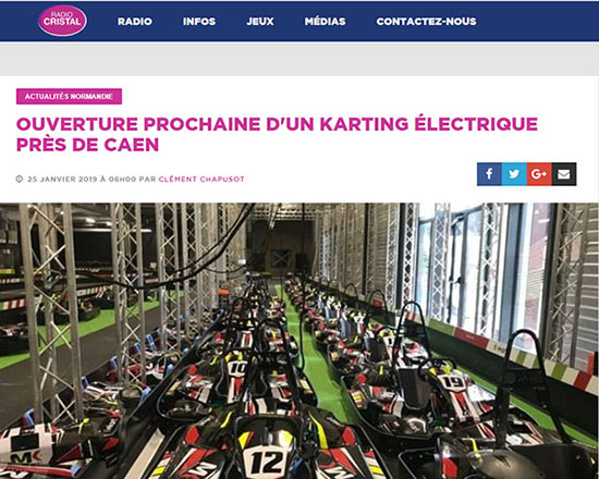 Radio Cristal - Ouverture prochaine d'un karting électrique près de Caen