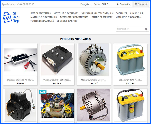 Kit Elec Shop - Fournisseur de matériels pour votre projet de mobilité électrique.