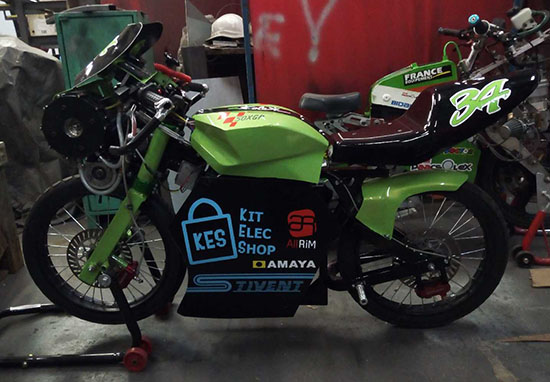 Le solex électrique N°34 eSoxGP fin prêt pour la course de Tarbes 2019