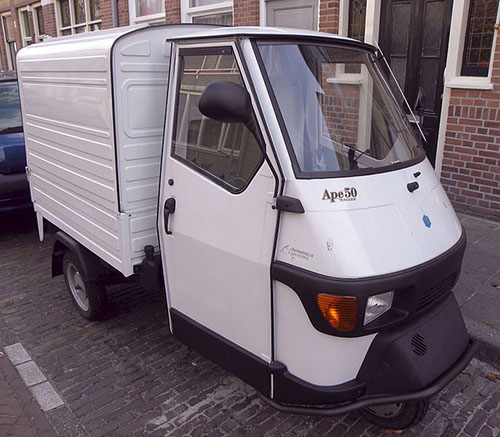 Conversion en électrique d'un fourgon Piaggio APE 50