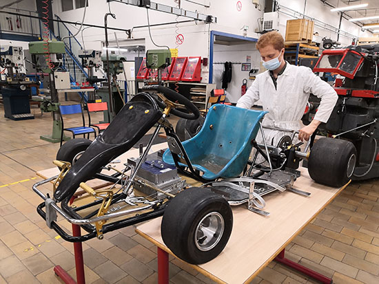 Un projet Centrale Lille Voltage - Adaptation mécanique du kart.