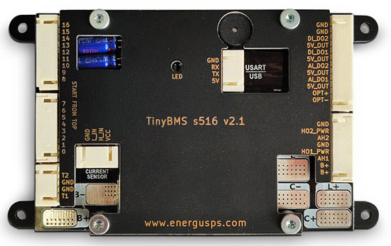 Le Tiny BMS s516 - 150A/750A de la société ENERGUS Power Solutions