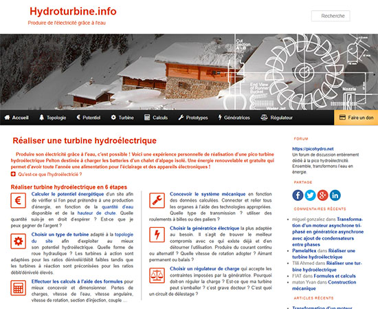 Hydroturbine.info - Le site de référence sur le turbinage hydro-electrique !