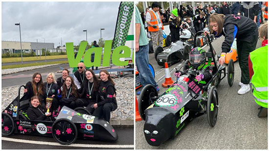 La team Fernande, à Auchel, championne de France avec son kart électrique