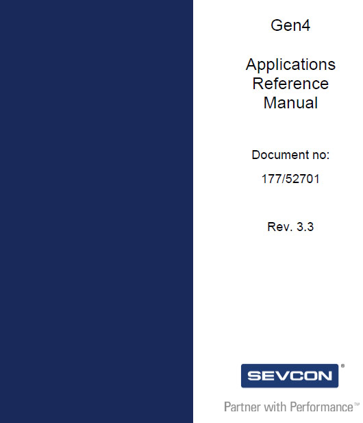 SEVCON GEN4 Product Manual V3.3