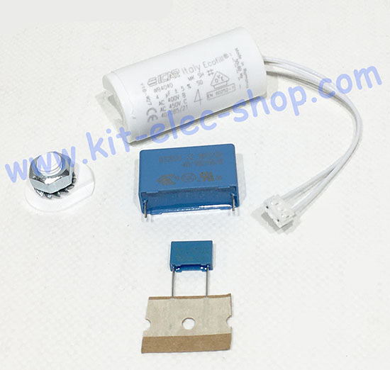 Un nouveau kit avec un condensateur de 4uF 450V AC ICAR connecteur JST Un nouveau kit avec un condensateur de 4uF 450V AC ICAR connecteur JST